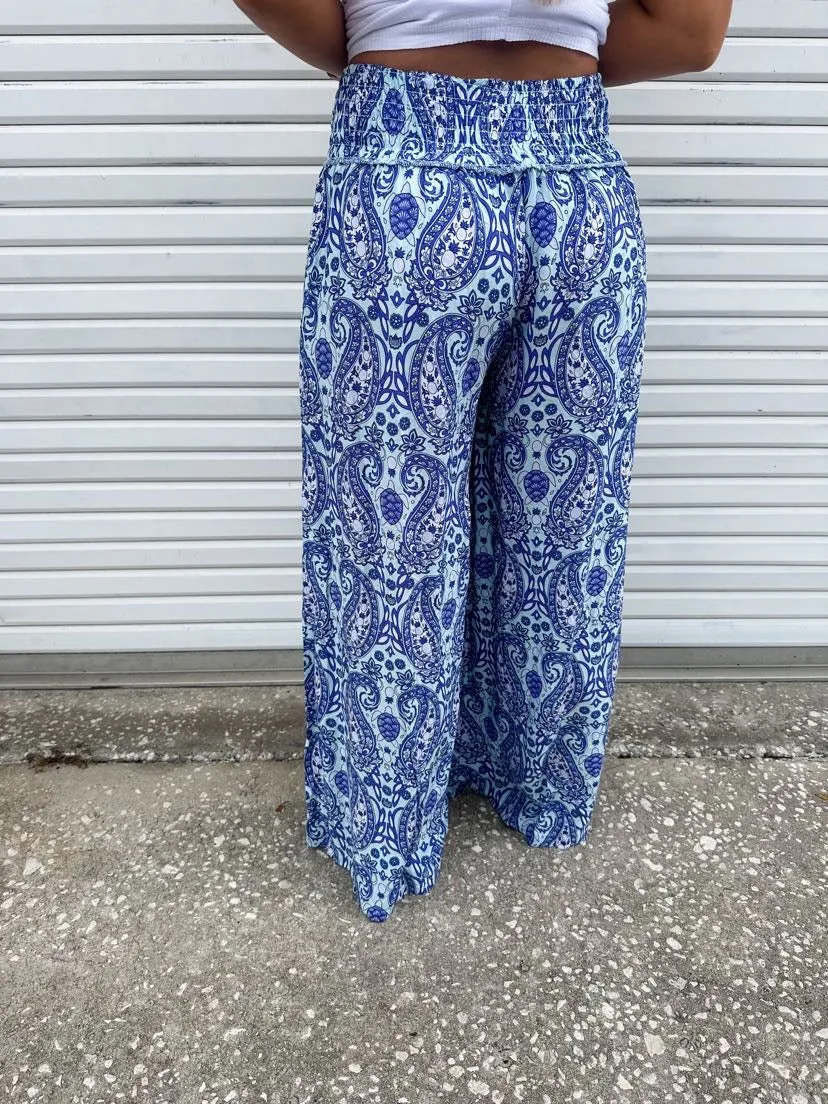 Simply Southern Palazzo Pants- Paisley