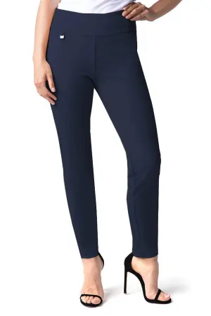 Slimsation Wide Band Elastic Waist Pull-On Ankle Pant Midnight