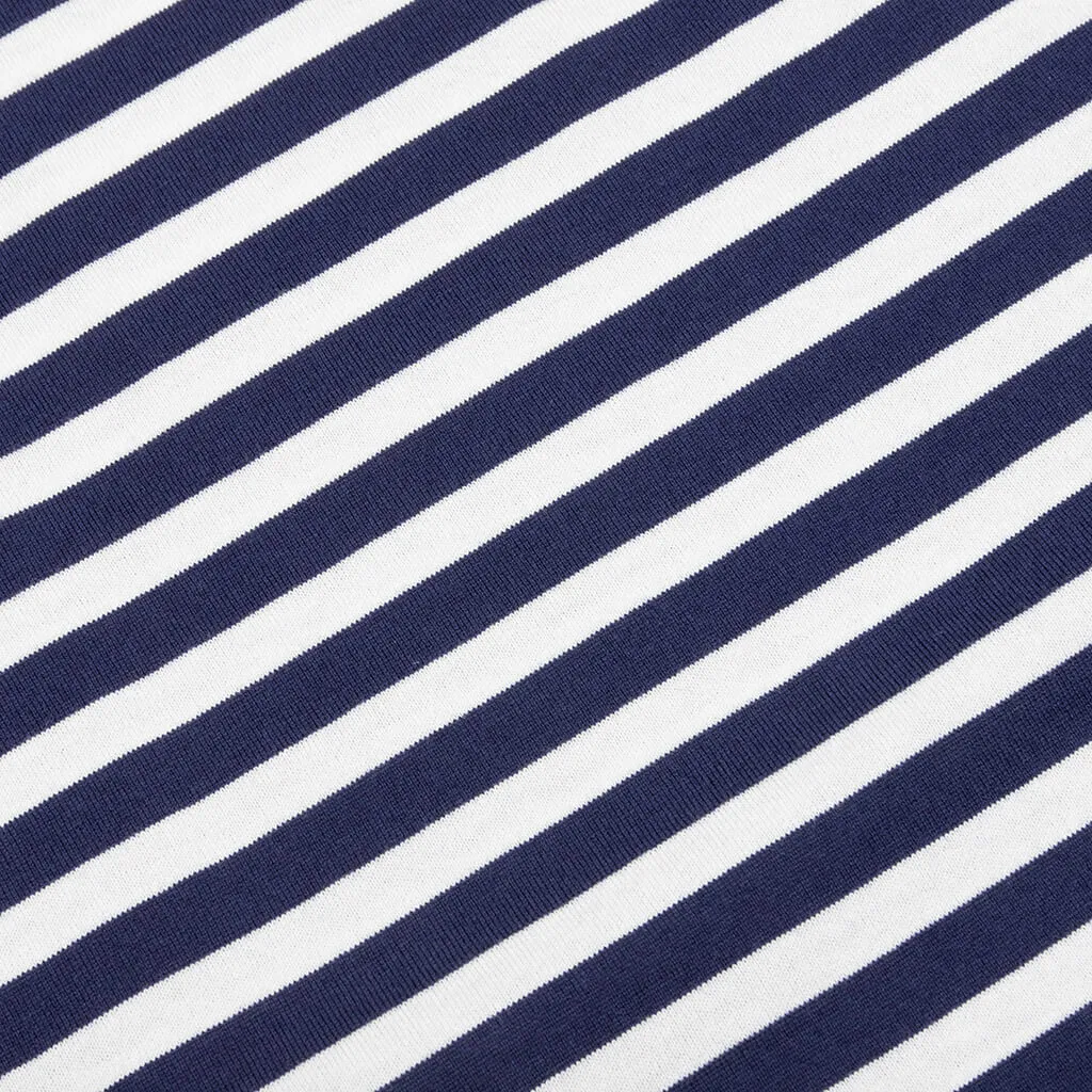 Small Red Heart Striped L/S T-Shirt - Navy/White