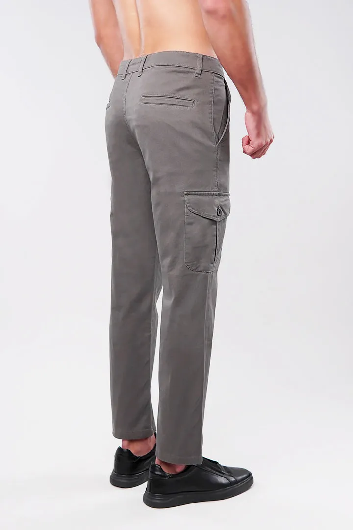 Straight Cargo Pants - Grey