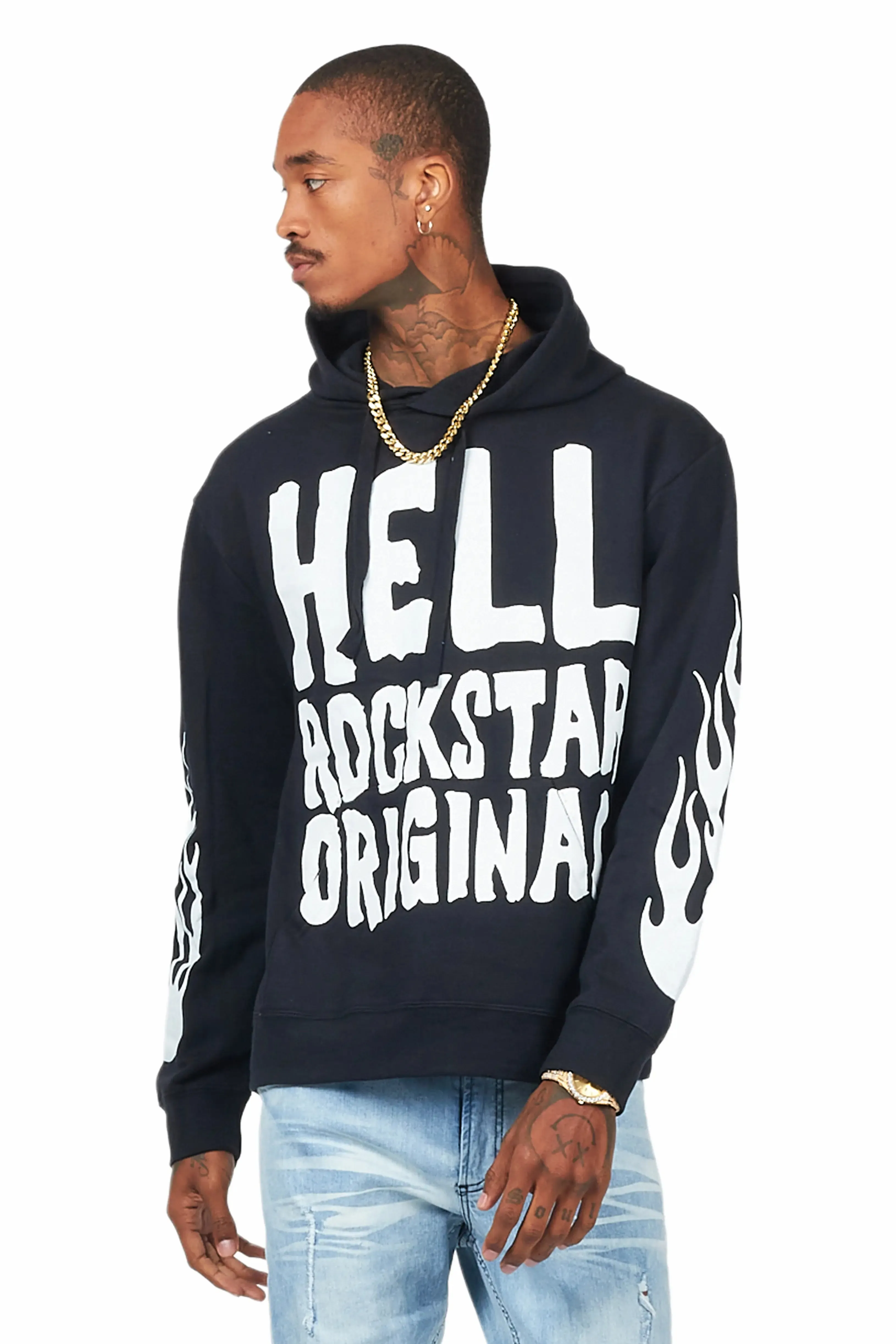 Theon Black Graphic Hoodie
