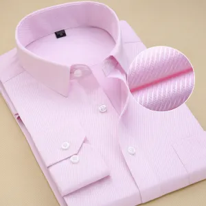 twill solid long sleeve business men dress