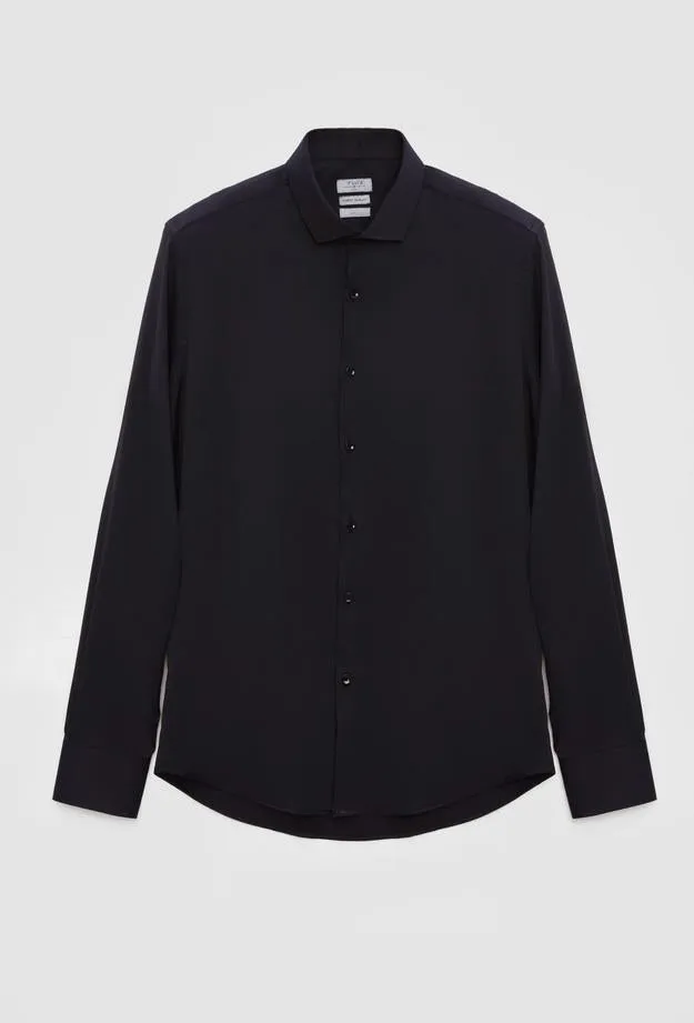 Twn Slim Fit Plain Travel Shirt
