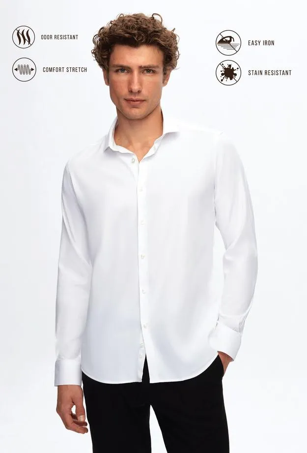 Twn Slim Fit Plain Travel Shirt