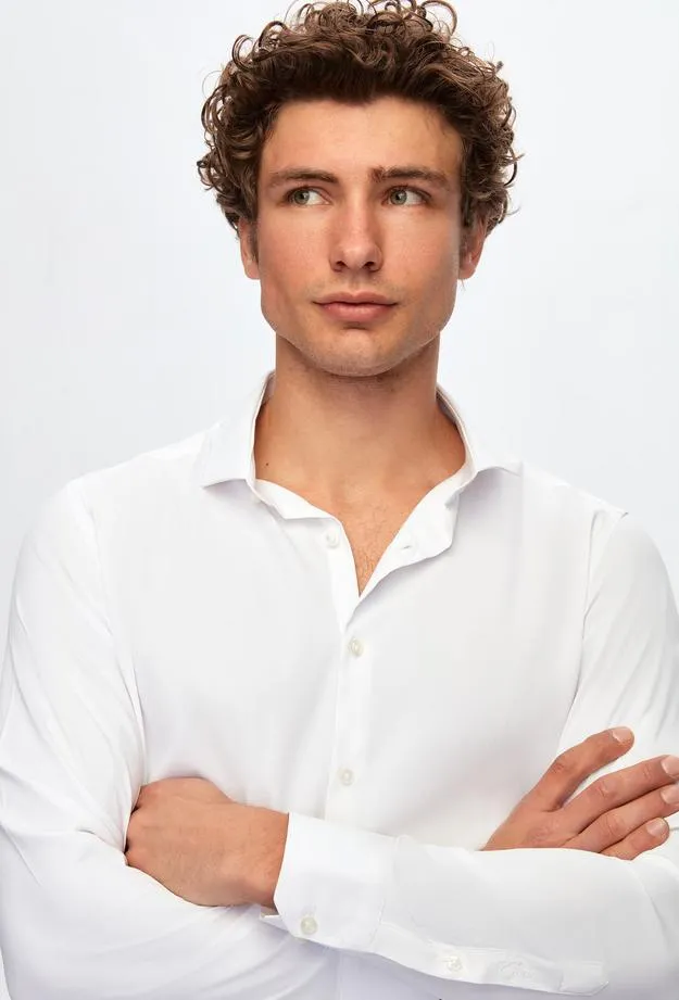 Twn Slim Fit Plain Travel Shirt