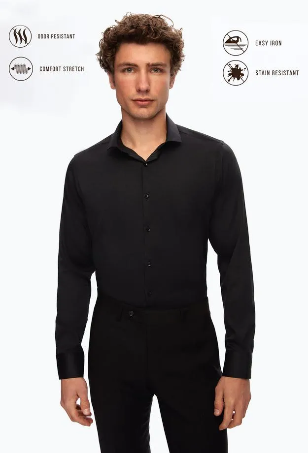 Twn Slim Fit Plain Travel Shirt