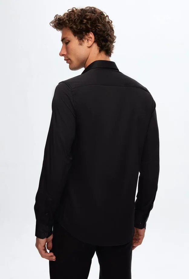 Twn Slim Fit Plain Travel Shirt