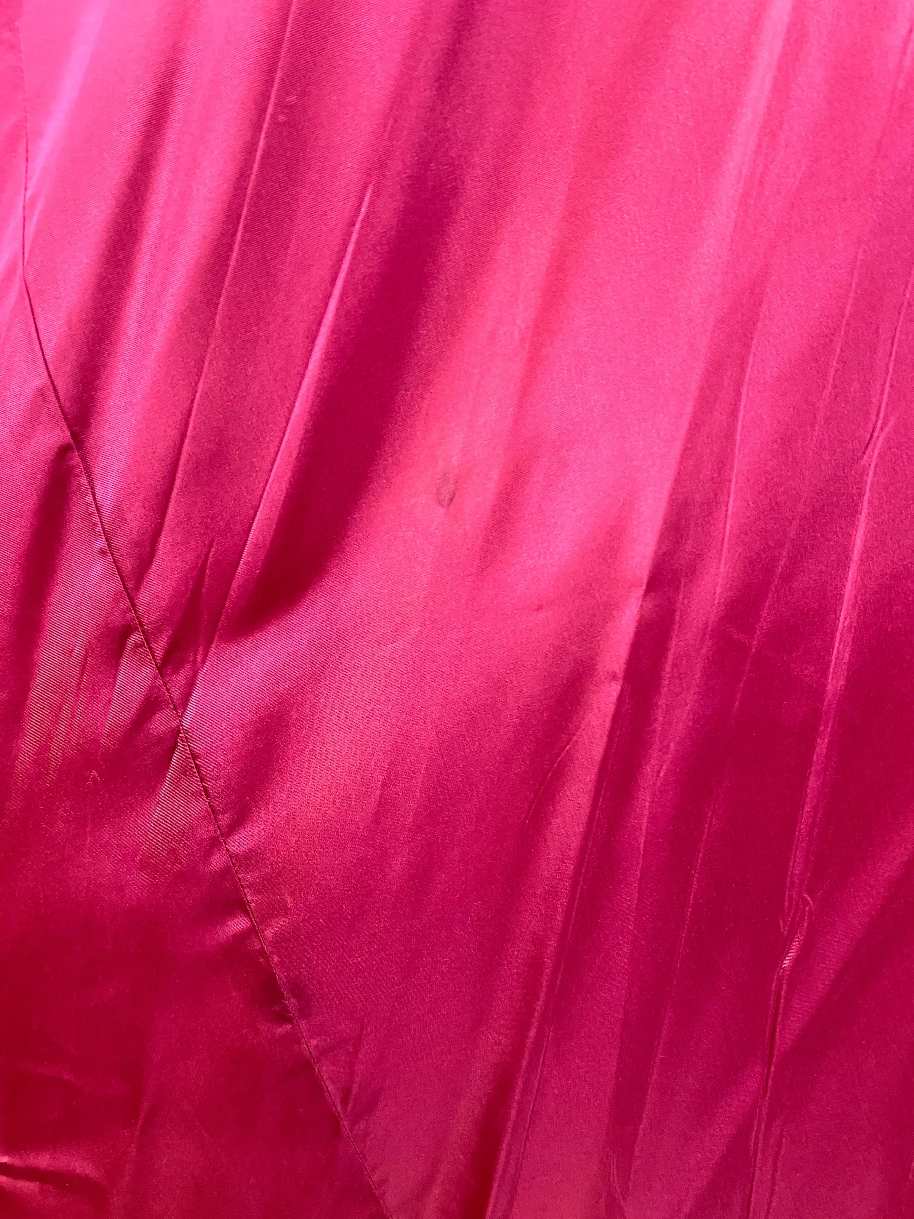 Vintage 1940s Magenta Taffeta Circle Maxi Skirt, W26"