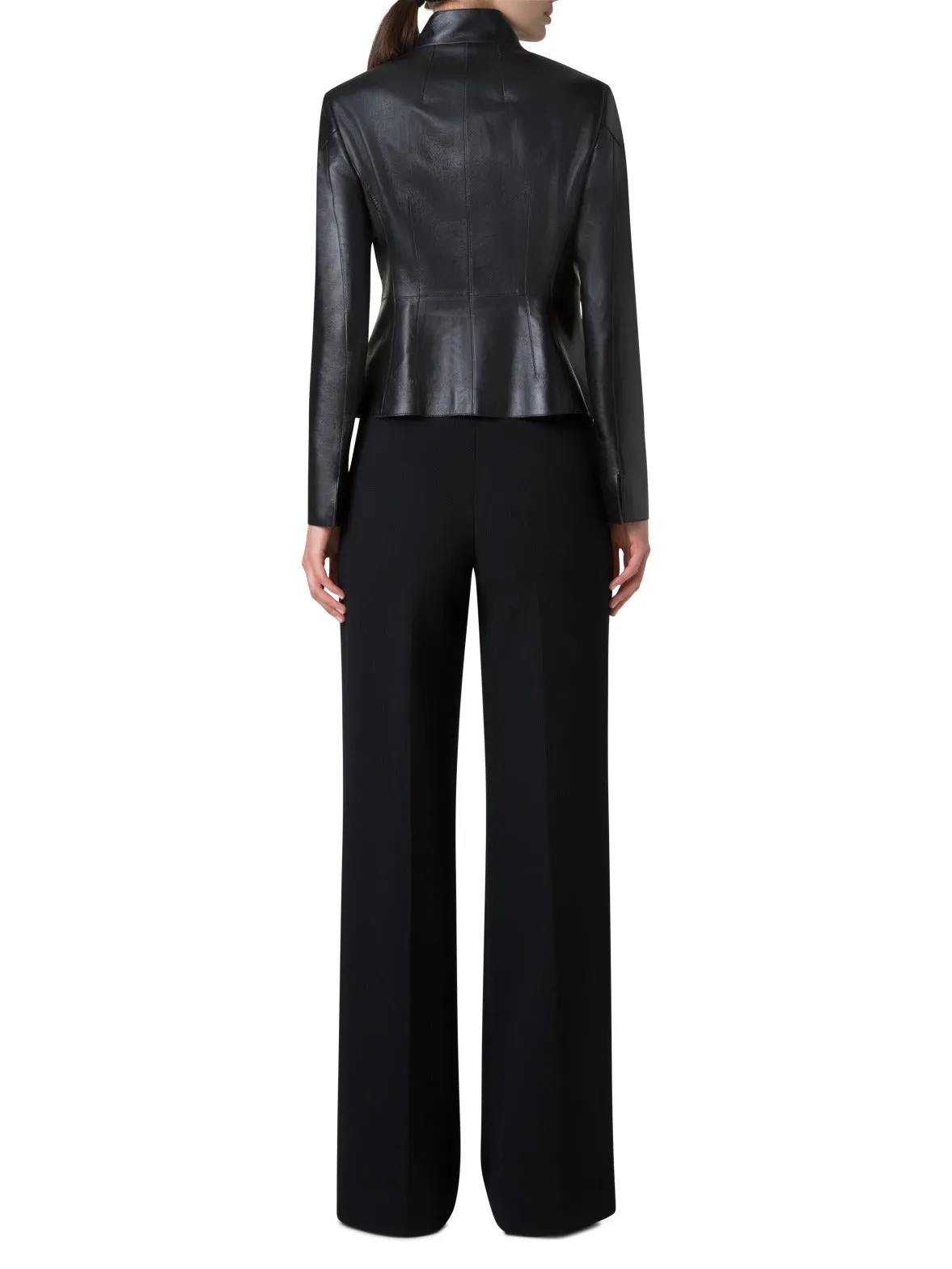 Wide Leg Pants in Wool Double-Face