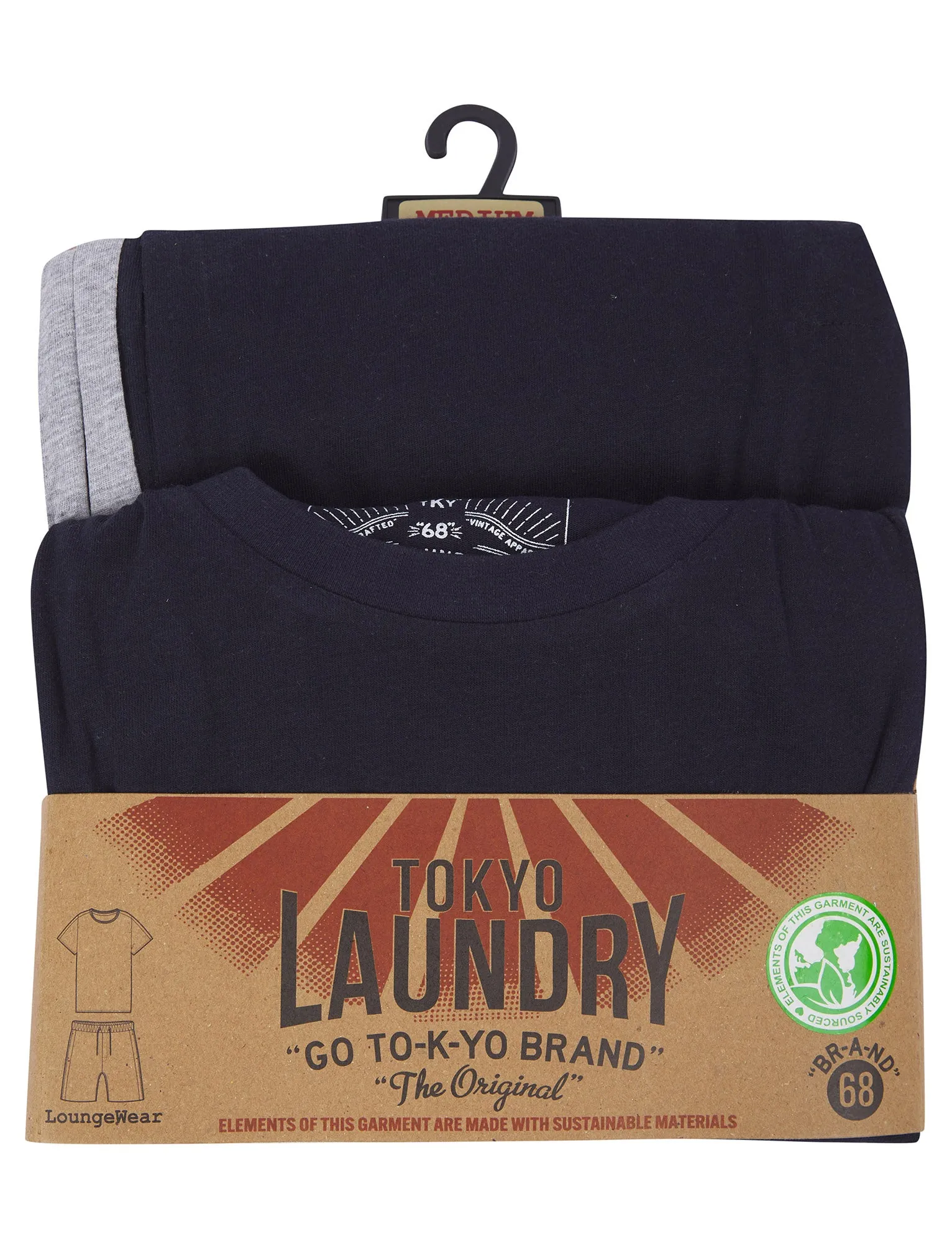 Withington 2pc Cotton T-Shirt and Shorts Lounge Set in Sky Captain Navy - Tokyo Laundry