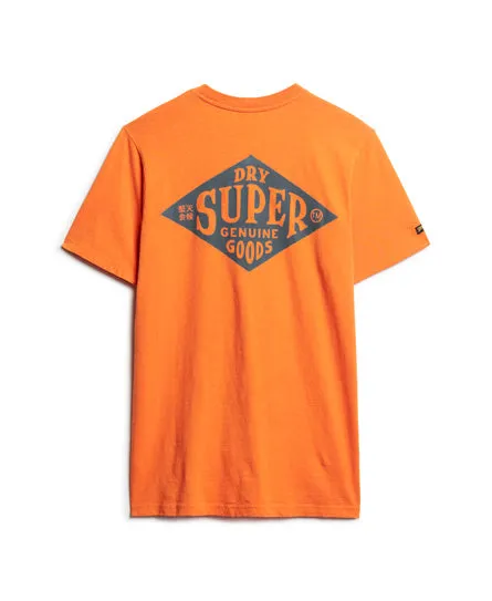 Workwear Scripted Graphic T-Shirt - Denim Co Rust Orange Slub