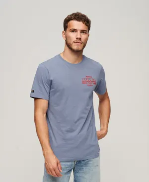 Workwear Scripted Graphic T-Shirt - Tidal Blue Slub