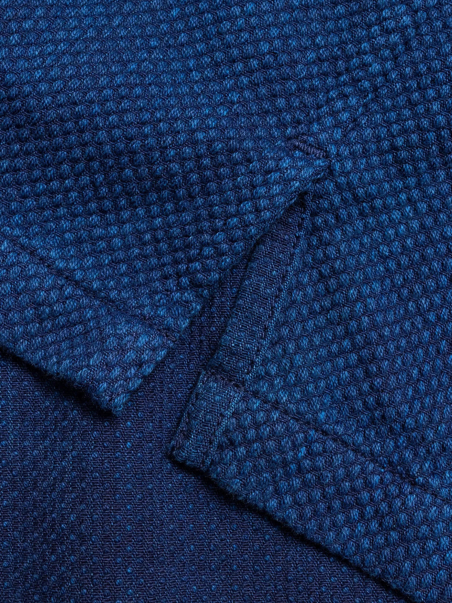 Yarn Dyed Sashiko Overshirt in Indigo